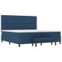 Cama Box Spring con Colchón y Banco Azul 200x200 cm Tela | Foro24.es | Tu tienda online para hogar, jardín y más Foro24.es