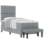 Cama con Base Resortes y Colchón y Banco Gris Claro 80x200 cm Tela | Foro24.es | Tu tienda online para hogar, jardín y más Foro24.es