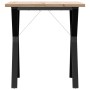 Mesa de comedor marco Y madera maciza pino y acero 70x70x75,5cm en Mesas de comedor | Comprar online en Foru.es