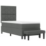 Cama con Base de Muelles con Colchón y Banco Gris Oscuro 80x200 cm Tela | Foro24.es | Tu tienda online para hogar, jardín y más Foro24.es