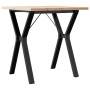 Mesa de comedor marco Y madera maciza pino y acero 70x70x75,5cm en Mesas de comedor | Comprar online en Foru.es