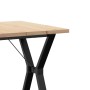Mesa de comedor marco Y madera maciza pino y acero 70x70x75,5cm en Mesas de comedor | Comprar online en Foru.es