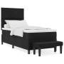 cama con somier con colchón y banco negro 90x190 cm tela | Foro24.es | Tu tienda online para hogar, jardín y más Foro24.es