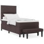 Cama con Base con Colchón y Banco Marrón Oscuro 90x190 cm Tela | Foro24.es | Tu tienda online para hogar, jardín y más Foro24.es