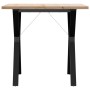 Mesa de comedor marco Y madera maciza pino y acero 80x80x75,5cm en Mesas de comedor | Comprar online en Foru.es