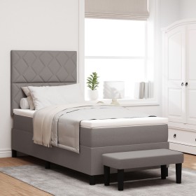 Comprar Cama Box Spring con Colchón y Banco Taupe