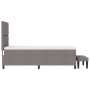 Cama Box Spring con Colchón y Banco Taupe 90x190 cm Tela | Foro24.es | Tu tienda online para hogar, jardín y más Foro24.es