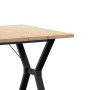 Mesa de comedor marco Y madera maciza pino y acero 80x80x75,5cm en Mesas de comedor | Comprar online en Foru.es