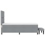Cama con base con colchón y banco gris claro 90x200 cm tela | Foro24.es | Tu tienda online para hogar, jardín y más Foro24.es