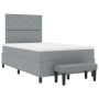 Cama con Somier con Colchón & Banco Gris Claro 120x190 cm Tela | Foro24.es | Tu tienda online para hogar, jardín y más Foro24.es