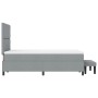Cama con Somier con Colchón & Banco Gris Claro 120x190 cm Tela | Foro24.es | Tu tienda online para hogar, jardín y más Foro24.es