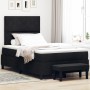 Cama con Box Spring con Colchón y Banco Negro 120x190 cm Tela de , Camas y somieres - Ref: Foro24-3344130, Precio: 448,22 €, ...