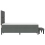Cama Box Spring con Colchón y Banco Gris Oscuro 120x200 cm Tela | Foro24.es | Tu tienda online para hogar, jardín y más Foro24.es