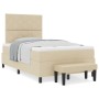 Cama con Somier con Colchón y Banco Crema 120x200 cm Tela | Foro24.es | Tu tienda online para hogar, jardín y más Foro24.es