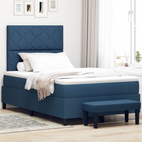 Comprar Cama con Somier con Colchón y Banco Azul