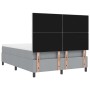 Cama con somier y banco gris claro 140x190 cm tela | Foro24.es | Tu tienda online para hogar, jardín y más Foro24.es