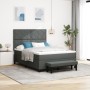 Cama con Box Spring con Colchón y Banco Gris Oscuro 140x190 cm Tela de , Camas y somieres - Ref: Foro24-3344143, Precio: 583,...