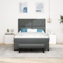 Cama con Box Spring con Colchón y Banco Gris Oscuro 140x190 cm Tela de , Camas y somieres - Ref: Foro24-3344143, Precio: 583,...