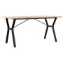 Mesa de comedor marco Y madera maciza pino acero 160x80x75,5 cm en Mesas de comedor | Comprar online en Foru.es