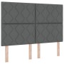 Cama con Box Spring con Colchón y Banco Gris Oscuro 140x190 cm Tela de , Camas y somieres - Ref: Foro24-3344143, Precio: 583,...