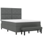 Cama con Box Spring con Colchón y Banco Gris Oscuro 140x190 cm Tela de , Camas y somieres - Ref: Foro24-3344143, Precio: 583,...