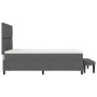 Cama con Box Spring con Colchón y Banco Gris Oscuro 140x190 cm Tela de , Camas y somieres - Ref: Foro24-3344143, Precio: 583,...