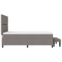 Cama con Base con Colchón y Banco Taupe 140x190 cm Tela | Foro24.es | Tu tienda online para hogar, jardín y más Foro24.es