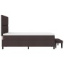 Cama con muelles y colchón marrón oscuro 140x200 cm tela | Foro24.es | Tu tienda online para hogar, jardín y más Foro24.es