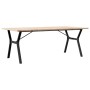 Mesa de comedor marco Y madera maciza pino acero 200x100x75,5cm en Mesas de comedor | Comprar online en Foru.es
