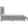 Cama Box Spring Gris Claro con Colchón y Banco 180x200 cm Tela | Foro24.es | Tu tienda online para hogar, jardín y más Foro24.es