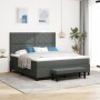Cama con Box Spring de con Colchón & Banqueta Gris Oscuro 180x200 cm Tela | Foro24.es | Tu tienda online para hogar, jardín y más Foro24.es
