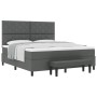 Cama con Box Spring de con Colchón & Banqueta Gris Oscuro 180x200 cm Tela | Foro24.es | Tu tienda online para hogar, jardín y más Foro24.es
