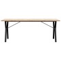 Mesa de comedor marco Y madera maciza pino acero 200x100x75,5cm en Mesas de comedor | Comprar online en Foru.es