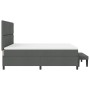 Cama con Box Spring de con Colchón & Banqueta Gris Oscuro 180x200 cm Tela | Foro24.es | Tu tienda online para hogar, jardín y más Foro24.es