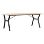 Mesa de comedor marco Y madera maciza pino acero 200x100x75,5cm en Mesas de comedor | Comprar online en Foru.es