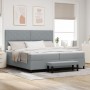 Cama con Somier y Colchón Gris Claro 200x200 cm Tela | Foro24.es | Tu tienda online para hogar, jardín y más Foro24.es
