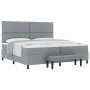 Cama con Somier y Colchón Gris Claro 200x200 cm Tela | Foro24.es | Tu tienda online para hogar, jardín y más Foro24.es