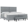 Cama con Somier y Colchón Gris Claro 200x200 cm Tela | Foro24.es | Tu tienda online para hogar, jardín y más Foro24.es