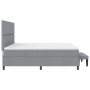 Cama con Somier y Colchón Gris Claro 200x200 cm Tela | Foro24.es | Tu tienda online para hogar, jardín y más Foro24.es