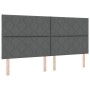 Cama con Box Spring con Colchón y Banco Gris Oscuro 200x200 cm Tela | Foro24.es | Tu tienda online para hogar, jardín y más Foro24.es