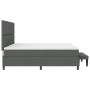 Cama con Box Spring con Colchón y Banco Gris Oscuro 200x200 cm Tela | Foro24.es | Tu tienda online para hogar, jardín y más Foro24.es