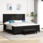 Cama con Somier y Colchón & Banco Negro 200x200 cm Tela de , Camas y somieres - Ref: Foro24-3344172, Precio: 782,97 €, Descue...