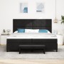 Cama con Somier y Colchón & Banco Negro 200x200 cm Tela de , Camas y somieres - Ref: Foro24-3344172, Precio: 782,97 €, Descue...