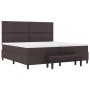 Cama con somier con colchón y banco Marrón oscuro 200x200 cm Tela de , Camas y somieres - Ref: Foro24-3344173, Precio: 766,95...