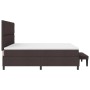 Cama con somier con colchón y banco Marrón oscuro 200x200 cm Tela de , Camas y somieres - Ref: Foro24-3344173, Precio: 766,95...