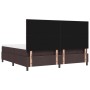 Cama con somier con colchón y banco Marrón oscuro 200x200 cm Tela de , Camas y somieres - Ref: Foro24-3344173, Precio: 766,95...