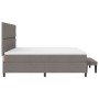 Cama Box Spring con Colchón y Banco Taupe 200x200 cm Tela | Foro24.es | Tu tienda online para hogar, jardín y más Foro24.es