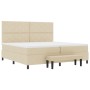 Cama Box Spring con Colchón y Banco Crema 200x200 cm Tela | Foro24.es | Tu tienda online para hogar, jardín y más Foro24.es