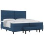 Cama con Somier, Colchón y Banco Azul 200x200 cm Tela | Foro24.es | Tu tienda online para hogar, jardín y más Foro24.es