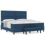 Cama con Somier, Colchón y Banco Azul 200x200 cm Tela | Foro24.es | Tu tienda online para hogar, jardín y más Foro24.es